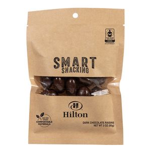 [EP-DCRFT-K] Fair Trade Dark Chocolate Raisins in Eco Kraft Pouch