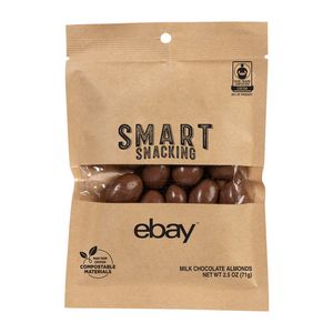 [EP-MCAFT-K] Fair Trade Milk Chocolate Almonds in Eco Kraft Pouch