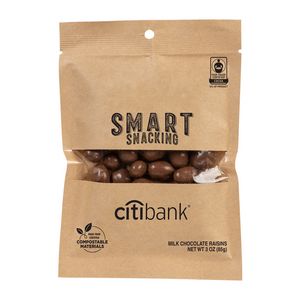 [EP-MCRFT-K] Fair Trade Milk Chocolate Raisins in Eco Kraft Pouch