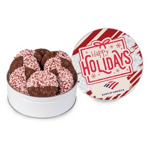 [FBC255-K] Crushed Peppermint Chocolate French Sable Cookie in Gift Tin
