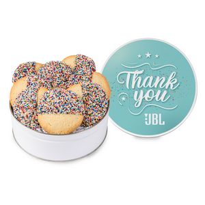 [FBC256-K] Chocolate Dipped Round Cookie in Gift Tin