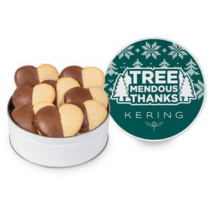 [FBC268-K] Chocolate Dipped Heart Cookie in Gift Tin