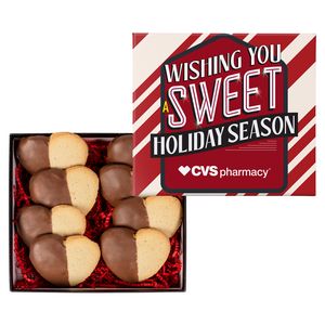 [FBC269-K] Chocolate Dipped Heart Cookie in Gift Box