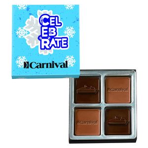 [FC4-FC-K] Custom Chocolate Squares Gift Box Full Color Lid (2 1/2 Oz.)