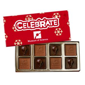 [FC8-FC-K] Custom Chocolate Squares Gift Box Full Color Lid (5 Oz.)