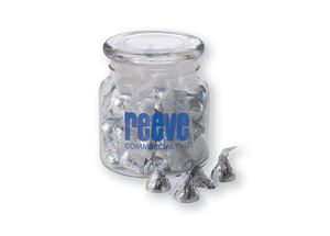 [G220-CKSS-K] 22 Oz. Glass Jar w/ Hershey's Chocolate Kisses
