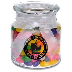 [G220-JEL-K] 22 Oz. Glass Jar w/ Assorted Regular Jelly Beans