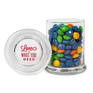 [GJ-CUBU-K] Glass Gourmet Jar - Chocolate Buttons Imprinted