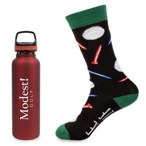 [GTS830-K] Less Work, More Golf Satin Bottle Gift Set