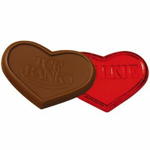 [HEART-F-K] Molded Chocolate Heart w/ Foil Wrap