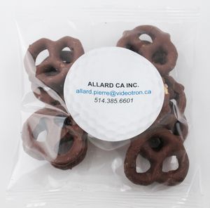 2 Oz. Handfuls of Milk Chocolate Mini Pretzels