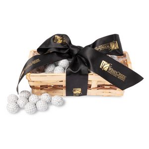 [JBF900-032-K] Gift Basket with Chocolate Foiled Golf Balls