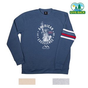 [L85094A-K] America 250 - ACE Striped Ringer Crew Fleece