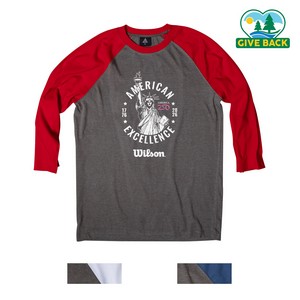[L85095A-K] America 250 ACE Raglan 3/4 Sleeve Tee