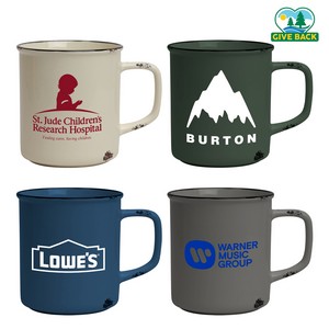 [LMS260-K] Distressed Stoneware 17oz Camp Mug