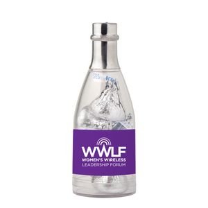 Plastic Champagne Bottle w/Hershey's Chocolate Kisses®