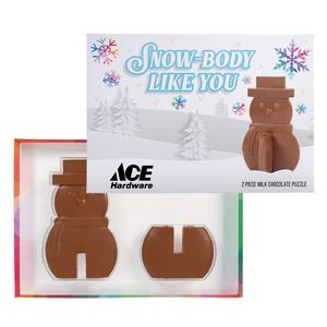 [MC-SMAN-K] 3D Puzzle Milk Chocolate Snowman