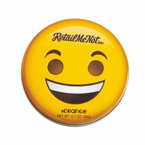 Smiley Face Emojy Tin w/Orange Mints