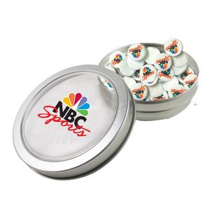 [N26001-IRM-K] Small Top View Tin - Imprinted Round Mints