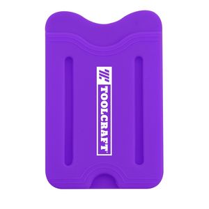 [OFN6000-K] Silicone Smartphone Wallet w/Finger Slot