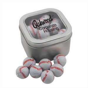 [SBF2700-029-K] Window Tin w/Chocolate Baseballs