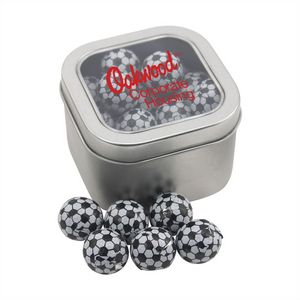 [SBF2700-030-K] Window Tin w/Chocolate Soccer Balls