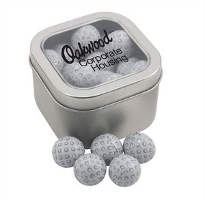 [SBF2700-032-K] Window Tin w/Chocolate Golf Balls