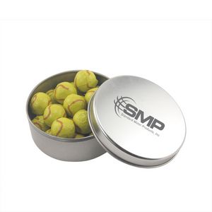 [SBF3000-031-K] Round Tin w/Chocolate Tennis Balls