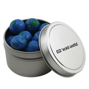 [SBF3100-027-K] Round Tin w/Chocolate Globes