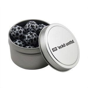 [SBF3100-030-K] Round Tin w/Chocolate Soccer Balls