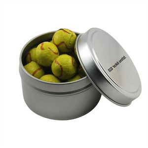 [SBF3100-031-K] Round Tin w/Chocolate Tennis Balls