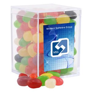 Small Acrylic Candy Box w/Assorted Jelly Beans