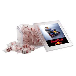 [SBF3230-001-K] Large Square Acrylic Candy Box w/Starlight Peppermints