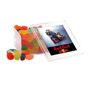 [SBF3230-011-K] Large Square Acrylic Candy Box w/Gummy Bears