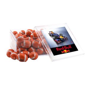 [SBF3230-028-K] Acrylic Box w/Chocolate Footballs