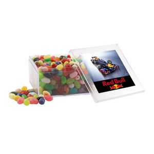 [SBF3230-071-K] Large Square Acrylic Candy Box w/Jelly Belly® Jelly Beans