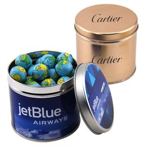 [SBF4100-027-K] Round Tin w/Chocolate Globes