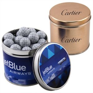[SBF4100-032-K] Round Tin w/Chocolate Golf Balls