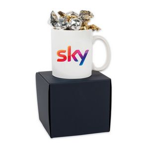 [SFT500-K] Modern Gift Box Mug Set w/Twist Wrapped Truffles