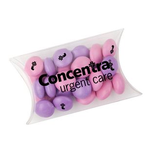 Small Pillow Box w/Imprinted Chocolate Buttons