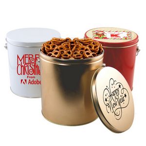 [TG130-K] 1 Gallon Gift Tin w/Pretzels