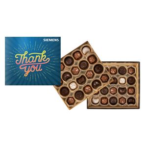[TR16-FCG-K] Gourmet Truffles Gift Box with Full Color Lid - 40 pc