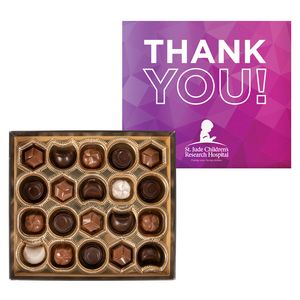 [TR8-FCG-K] Gourmet Chocolate Truffles with Full Color Lid Gift Box - 20 pc