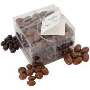 [TRB800-K] Chocolate Covered Large 3 Way Stack Acetate Tower w/Ribbon & Hang Tag