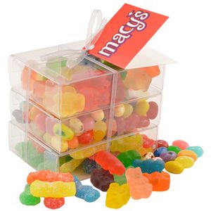 [TRB902-K] Gummy 3 Way Stack Acetate Tower w/Ribbon & Hang Tag
