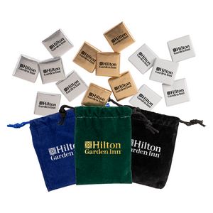 [VP200-K] Velour Pouches w/Chocolate Squares