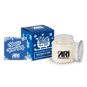 [CW1805-K] 16 Oz. Glass Jar Candle in Soft Touch Gift Box