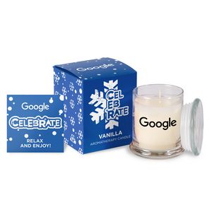 [CW3905-K] 12 Oz. Glass Jar Candle with lid in Soft Touch Gift Box