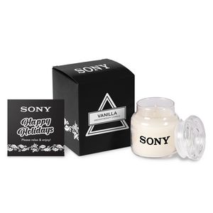 [CW5005-K] Aromatherapy Candle Jar with Glass Lid in Soft Touch Gift Box