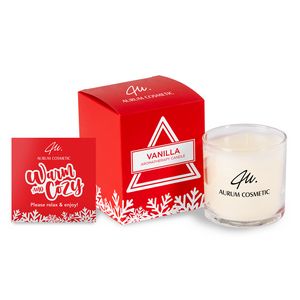 [CW5105-K] 7 Oz. Glass Jar Candle in Soft Touch Gift Box